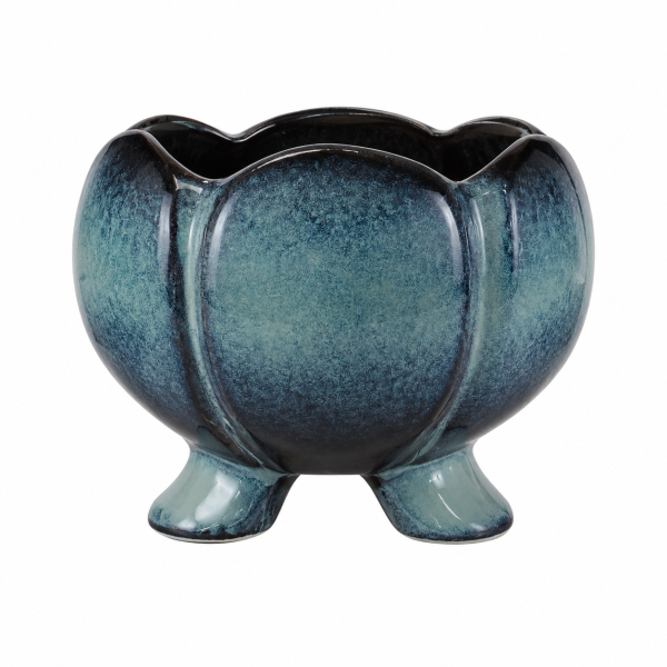 Blue Lotus Ceramic Planter