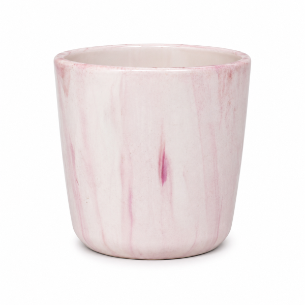 Pink Marble Finish Ceramic Pot